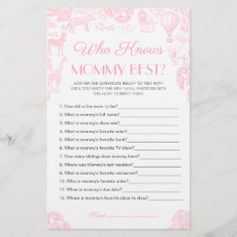 誰がママ赤ちゃん最高のシャワーゲームカードを知っている