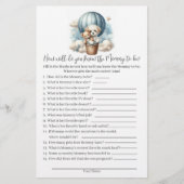 誰がママ赤ちゃん最高のシャワーゲームカードを知っている 便箋 (正面)