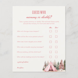 誰がママ？それともパパ？ピンクキャンピングゲーム