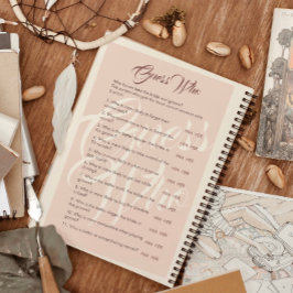 誰がミニマル結婚リストとブライダルシャワーゲーム