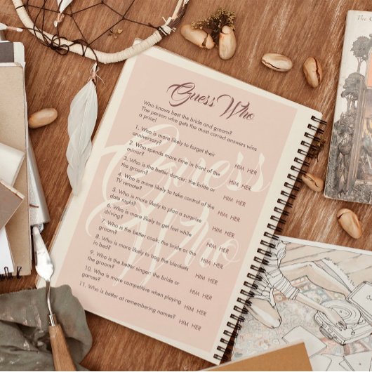 誰がミニマル結婚リストとブライダルシャワーゲーム