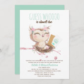 誰がメールBabyShowerまたはDrivebyに近いだろう推測 招待状 (正面/裏面)