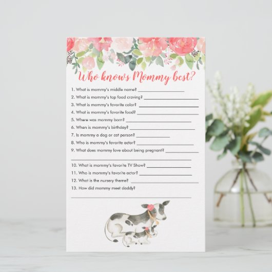 誰がモーミー牛最高の牛農場の赤ちゃんシャワーのゲームを知っている (スタンド正面)