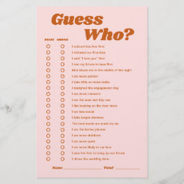 誰がレトロディスコブライダルシャワーゲーム