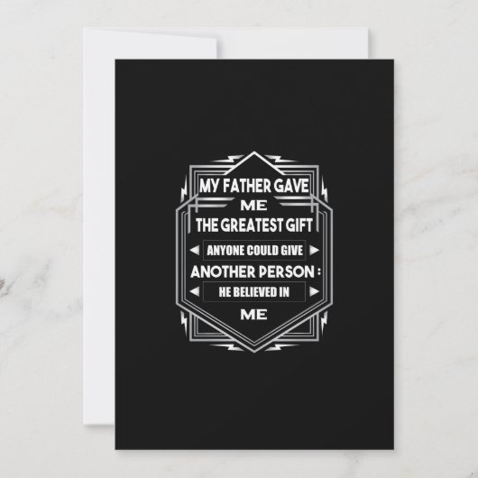 誰が与えもらえるもっとも偉大贈り物を父が私に 招待状 (正面)