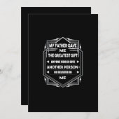 誰が与えもらえるもっとも偉大贈り物を父が私に 招待状 (正面/裏面)