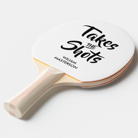 誰が主導権を握るか ユーモア名言 卓球ラケット (正面アングル)