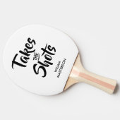 誰が主導権を握るか ユーモア名言 卓球ラケット (横)