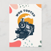 誰が乗り込んだ，蒸気機関車と鉄道機関車 ポストカード (正面)