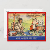 誰が乾いたと言った？ヴィンテージ ポストカード (正面/裏面)