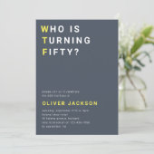 誰が五十になるのか第50回誕生日パーティー 招待状 (スタンド正面)