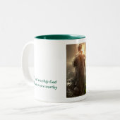 誰が価値があるか ツートーンマグカップ (正面左)