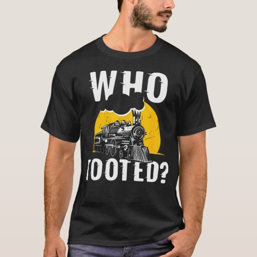 誰が列車の愛おもしろい者かわいい鉄道模型C Tシャツ (正面)