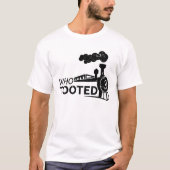 誰が列車を愛おもしろいする人へ道を進む Tシャツ (正面)