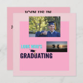 誰が卒業したか見て! 招待状 (正面/裏面)