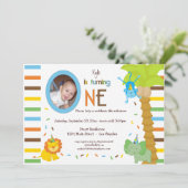 誰が向きを変えているかを見る-動物のお洒落テーマ 招待状 (スタンド正面)