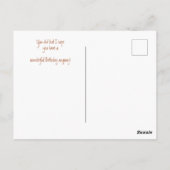 誰が年をとったの？ 面白い誕生日賢いフクロウユーモア ポストカード (裏面)