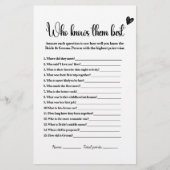 誰が彼らを知っている最高のブライダルシャワーゲーム (正面)