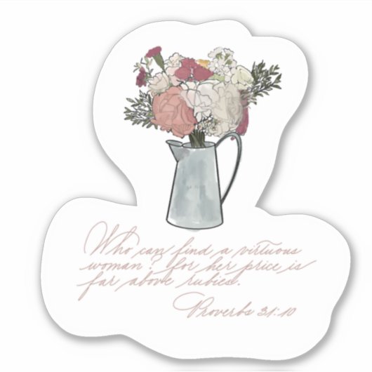 誰が徳の高い女を見つけることができるかシール シール (正面)