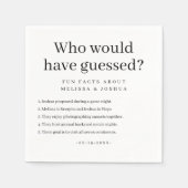 誰が思い当てた結婚か スタンダードカクテルナプキン (正面)