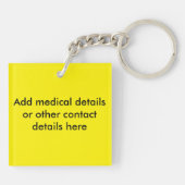 誰が急気に時に私のペットのために – という キーホルダー (裏面)