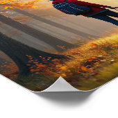 誰が救い出した人 – 男性ゴールデンレトリバーのハイキング ポスター (角)