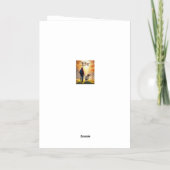 誰が救い出した人 – 男性ゴールデンレトリバーのハイキング 箔グリーティングカード (裏面)