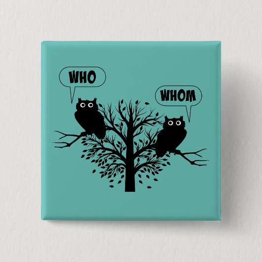 誰が文法で英語のスタイル 缶バッジ (正面)