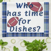 誰が料理の時間を…サッカーのシーズン!! キッチンタオル (折り畳み)