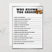 誰が新郎を知っている、バチュラーパーティゲーム 招待状 (正面/裏面)