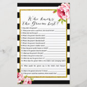 誰が新郎を知っ最高のている – ブライダルシャワーゲーム (正面)