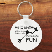 誰が歩くを知っていた、穴を掘るおもしろい キーホルダー (正面)