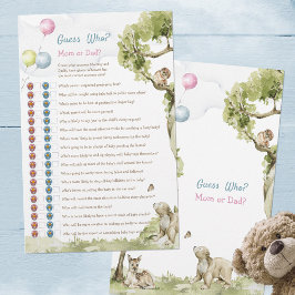 誰が母またはパパが赤ちゃんシャワーのゲームを待つ