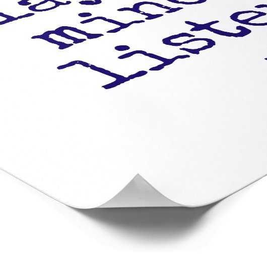 誰が気にかけない場合 – 音楽引用文 ポスター (角)