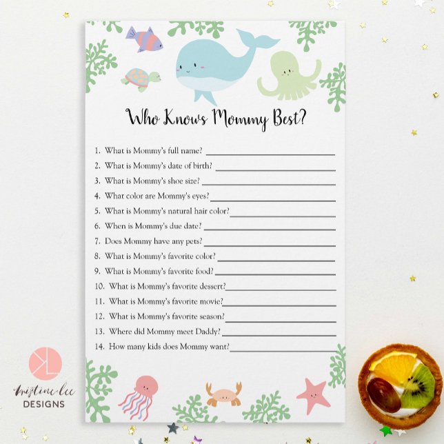 誰が海の赤ん最高の坊のシャワーゲームの下でママを知っている (クリエイターアップロード済み)