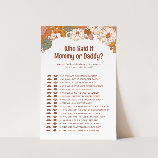 誰が溝深い赤ちゃんシャワーゲームと言った