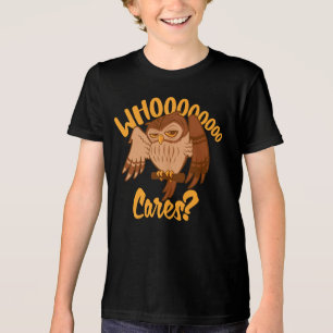 誰が無料気にのおもしろい気にCartoon Owlスケッチ トライブレンドTシャツ