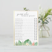 誰が熱帯ブライダルシャワーゲームと言ったか推測 エンクロージャーカード (スタンド正面)