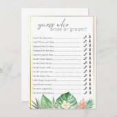 誰が熱帯ブライダルシャワーゲームと言ったか推測 エンクロージャーカード (正面/裏面)