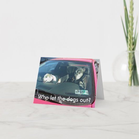 誰が犬を放り出した?ノートカード シーズンカード (正面)