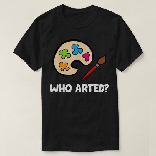 誰が画家の水彩画のパレ絵を描ットアートを描いた Tシャツ (デザイン正面)
