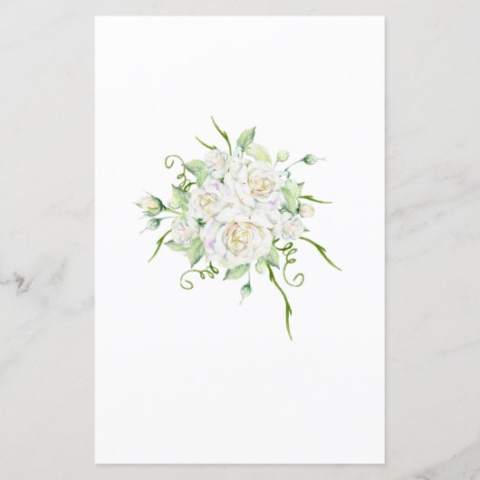 誰が白のバラエレガントスブライダルシャワーゲーム (裏面)