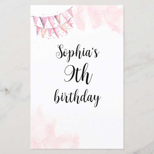 誰が知っている誕生日の女の最高の子のゲーム – ピンク (裏面)