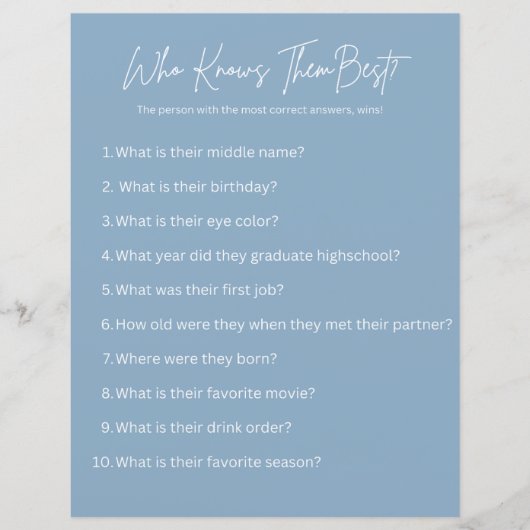 誰が知って最高のる?パーティー (正面)