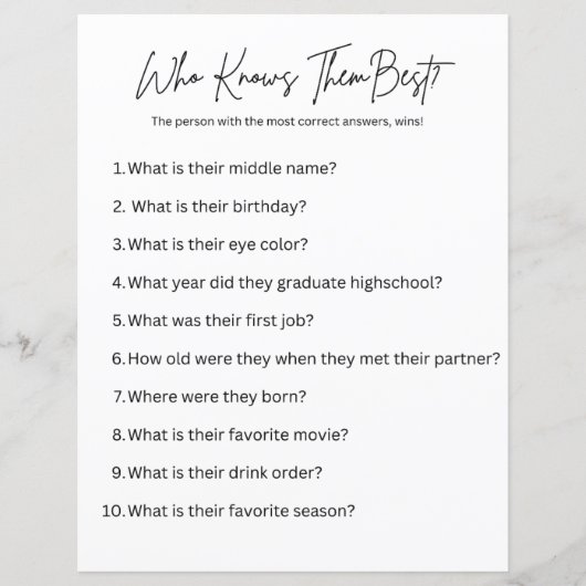 誰が知って最高のる?パーティー (正面)