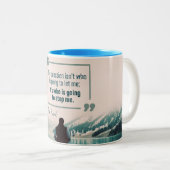 誰が私にストップ行く ツートーンマグカップ (正面右)