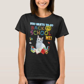 誰が私のボブテールCa学校に戻日本のりたい Tシャツ