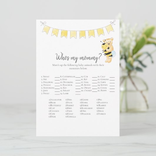 誰が私のママのゲームのテディベアカード プログラム (スタンド正面)