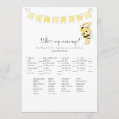 誰が私のママのゲームガールテディベアカード プログラム (正面)