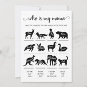 誰が私のママのゲームベビーシャワーパーティーカード 招待状 (正面)